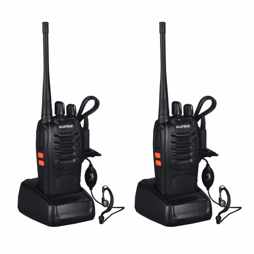 2PCS Baofeng BF-888S Walkie Talkie 5W Handheld Two Way Radio bf 888s UHF 400-470MHz Frequency Portable CB Radio Communicator